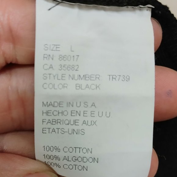 bebe  black cotton top with v neck and leather cord tie up. size L - Picture 6 of 7